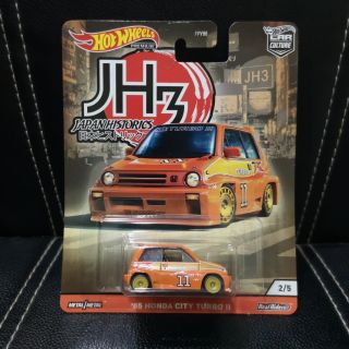 Hotwheels Honda City Turbo ll สีส้ม ล้อยาง