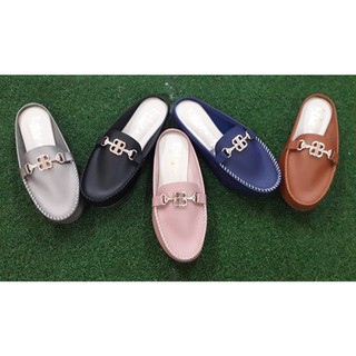 Size 36-45 รองเท้าคัทชู เปิดส้น ตัว B หนังนิ่ม Lily Shoes