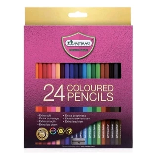 [รุ่นใหม่ สีสด ถูกสุด] MASTER ART ดินสอสี สีไม้ มาสเตอร์อาร์ต แบบ 1 หัว และ 2 หัว ฟรี! กบเหลาดินสอ (12,24,36สี