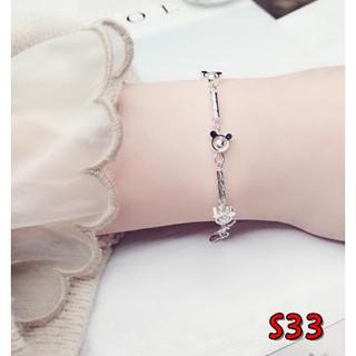 สร้อยข้อมือเงิน 925 รหัส S33 พร้อมส่ง 925