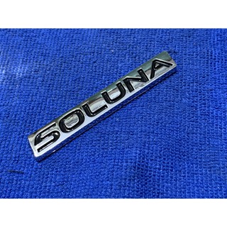 TOYOTA SOLUNA LOGO  โตโยต้า โซลูน่า โลโก้ กาว 3M LOGO BADGE แก้มข้าง กระโปรงท้าย สีเงิน โครเมียม chorme สีดำ พลาสติก ABS