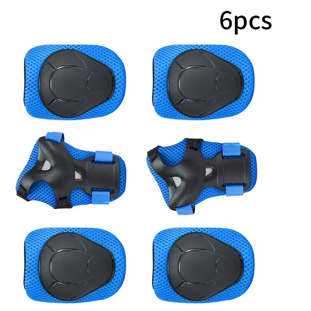 Kids Knee Pads Set 6 in 1 Protective Gear Kit Knee Elbow Pads with Wrist Guards Children Safety