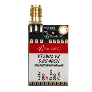 ตัวส่งภาพ PandaRC VT5801 V2 5.8GHz 48CH 25 100 200 400 600mW FPV Transmitter VTX