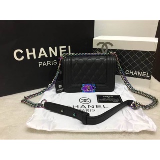 Chanel หนังแลมส์ อะไหล่รุ้ง