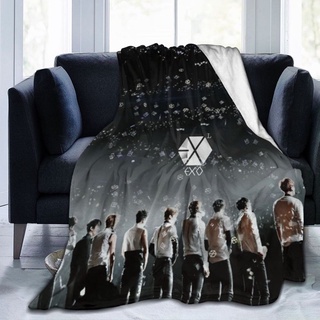 【มีสินค้า】 EXO สักหลาด ผ้าห่มไมโครฟลีซนุ่มพิเศษสำหรับเตียงนอนโซฟาผ้าห่มเครื่องปรับอากาศ