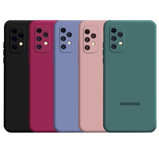 Case Samsung A12 A32 A52 A52S A72 A02S 5G 4G Casing Official Original Silicone Full Protection Soft Camera Protection Cover