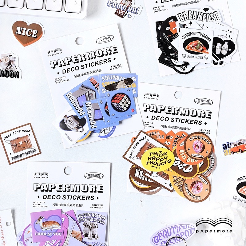 💥ล้างสต๊อก💥(289)สติกเกอร์เนื้อกระดาษรุ่น paper more 40 ชิ้น - รูปที่ 2