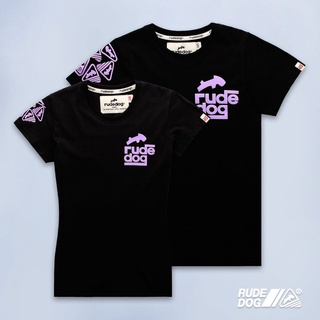 เสื้อยืด High Street เสื้อยืดแขนสั้นRudedog รุ่นSquare Rude ของแท้100% (ผู้หญิง) (No.420) แขนสั้นคู่รัก