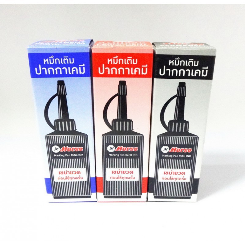 หมึกเติมปากกา เคมี ตราม้า ขนาด 30 ซีซี