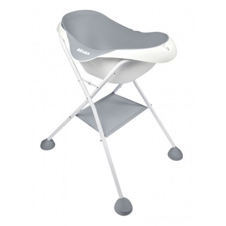 BEABA อ่างอาบน้ำเด็กพร้อมขาตั้ง Camélé’O 1st Age Baby Bath - Light Mist + Camélé’O Foot Support - Light Grey