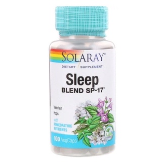 [พร้อมส่ง] Solaray, Sleep Blend SP-17, 100 VegCaps