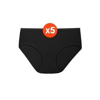 Sabina กางเกงชั้นใน (Set 5 ชิ้น) (ทรง Half Waist) รุ่น Panty Zone รหัส SUZ7405BK สีดำ