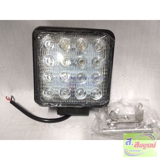 6045 ไฟสปอตไลท์ แสงสีเขียว LED 12V ติดรถยนต์  ทรงเหลี่ยม