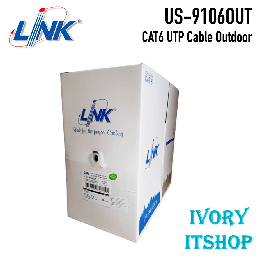 Link UTP Cable Out-Door 305M(1000FT)/Box US-9106OUT (Black)
