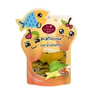 ศรีวรรณาโกลด์ มะม่วงอบนุ่มคลุกน้ำปลาหวาน 40 กรัม (SRIWANNA GOLD Soft Dried Mango with Sweet Fish Sauce 40 g.)