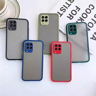 รุ่นใหม่ Case Samsung galaxy M33 5G เคสกันกระแทก ปุ่มสีผิวด้าน ขอบนิ่มหลังขุ่น พร้อมส่ง กันลอยกล้อง