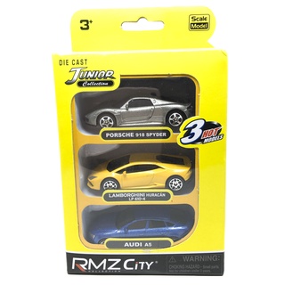 RMZ City Pack Set Porsche 918 Spyder + Lamborghini Huracan + Audi A5 /scale 1/64 (3 inches) in Box set