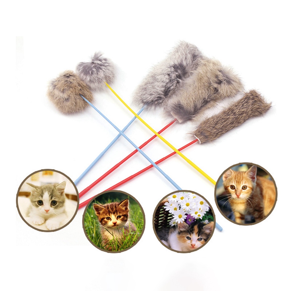 AIWO Bacchetta per Gatti Interattiva Feather Wand Gattino Pet