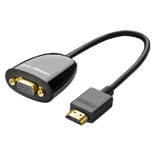 UGREEN HDMI to VGA Converter ตัวแปลงสัญญาณ HDMI to VGA รุ่น 40253 สำหรับ TV, DVD and Projector, ทีวี, โปรเจคเตอร์, คอมพิวเตอร์, จอมอนิเตอร์, จอคอม