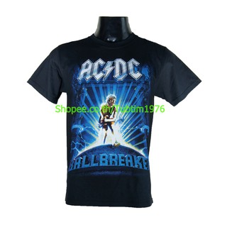 เสื้อยืดผ้าฝ้ายเสื้อวง Ac/Dc เสื้อยืดวงดนตรีร็อค เสื้อวินเทจ acdc เอซี/ดีซี ADC963L XL  XXL 3XL