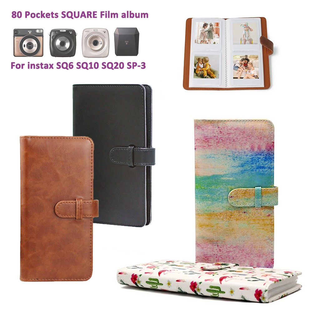 80 กระเป๋าอัลบั้มสําหรับ Fujifilm Instax SQUARE SQ1 SQ6 SQ20 SQ10 กล้องภาพ SP-3 ฟิล์ม