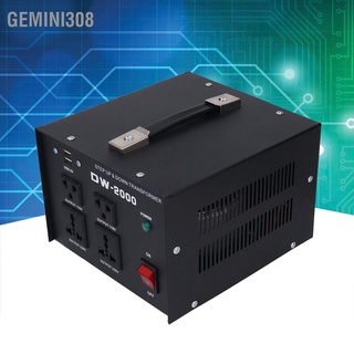 Gemini308 หม้อแปลงแรงดันไฟฟ้า Boost Step Up Buck Power Converter 2000W อินพุต Ac ปรับได้