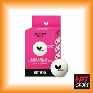 ลูกปิงปองฝึกซ้อมยี่ห้อ BUTTERFLY รุ่น EASY BALL 40+ ( 6 ลูก )