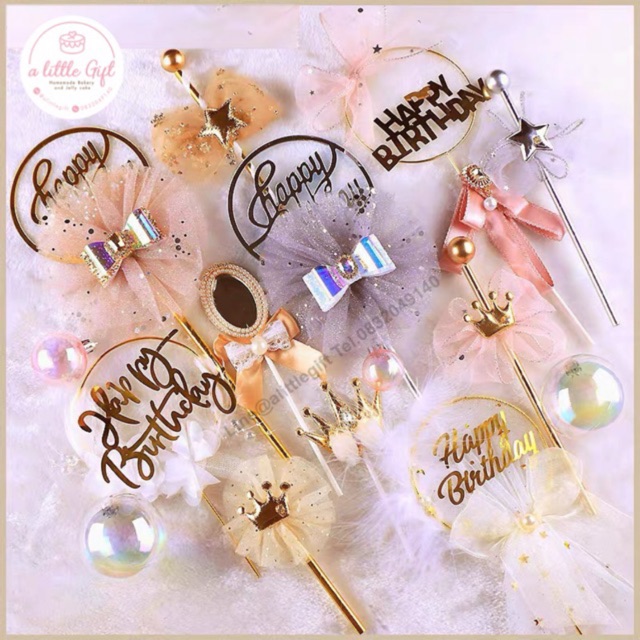 ป้ายปักเค้ก ป้ายHBD ป้ายวันเกิด