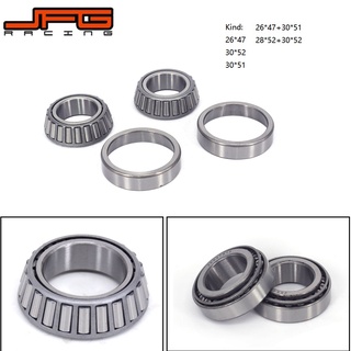 JFG moto 2pcs Various Size Tapered Roller Bearings 26*47 30*52 30*51 26*47 For crf klx ktm honda yz xtz Motorcycle Accessory