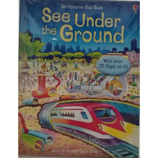 See inside under the ground เหมาะสำหรับ 6 ขวบ+  Board book กระดาษแข็งทุกหน้า with flaps