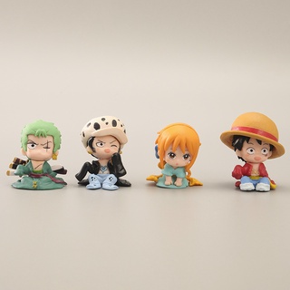 ฟิกเกอร์ ONE PIECE Luffy Nami Zoro Water Law 4 ชิ้น/ชุด