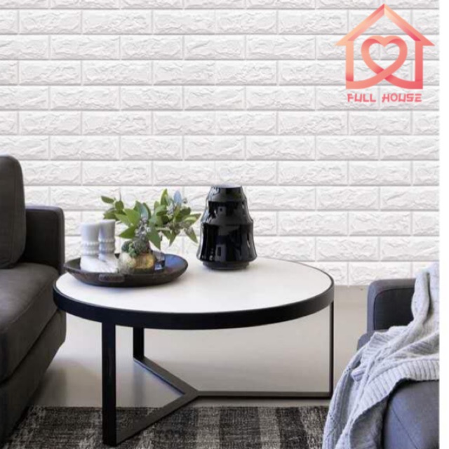 วอลเปเปอร์ สามมิติ 3D wallpaper ติดผนัง วอลเปเปอร์ลายอิฐ ขนาด 70*77cm  มีกาวในตัว 1 แผ่น