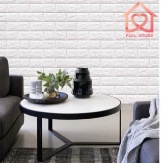 วอลเปเปอร์ สามมิติ 3D wallpaper ติดผนัง วอลเปเปอร์ลายอิฐ ขนาด 70*77cm มีกาวในตัว 1 แผ่น