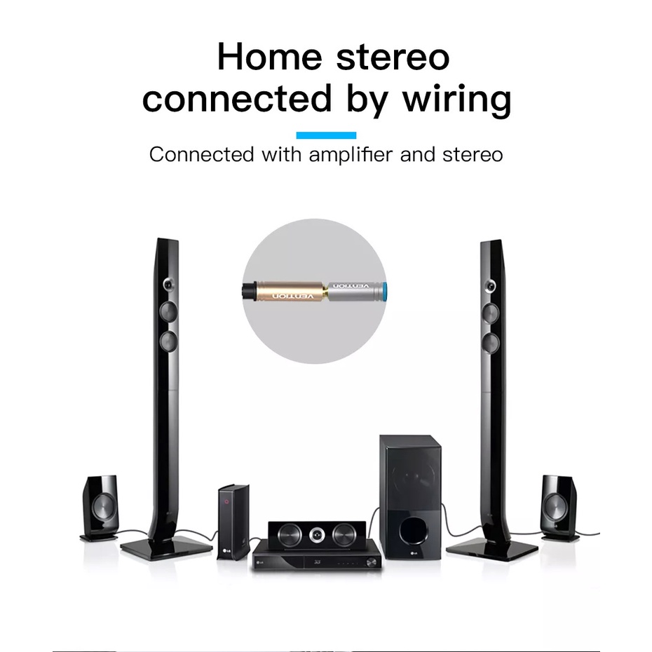 Vention(BFABY) 3.5mm Audio Splitter Cable for Computer Laptop 3.5mm Female to Female