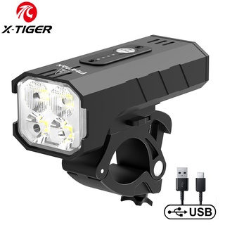 X-Tiger Usb ไฟ Led ไฟหน้าจักรยาน 1200lumen 4 โคมไฟ