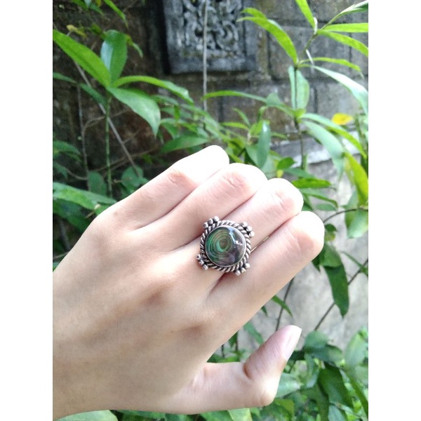 Abalone Jawan แหวนเงิน 925 (SKR083)