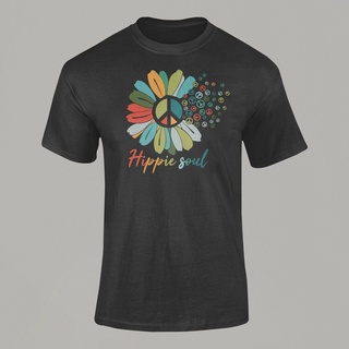 เสื้อยืดวินเทจเสื้อยืด ผ้าฝ้าย พิมพ์ลาย Hippie Soul Jersey แฟชั่นสําหรับผู้ชายS-5XL