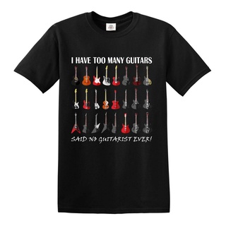 เสื้อยืดวินเทจเสื้อยืดผ้าฝ้าย พิมพ์ลายกีตาร์ I Have Too Many No Guitarist Ever EKkefa76AAicfg09S-5XL