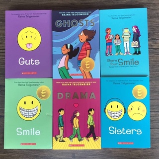 หนังสือการ์ตูน ที่วัยรุ่นควรอ่าน รวมหนังสือของ Raina Telgemeier เซต 6 เล่ม Raina Telgemeier Series