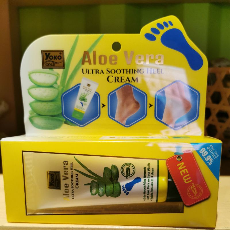 ครีมทาส้นเท้า yoko gold aloe vera ultra soothing heel cream Shopee