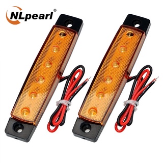 Nlpearl ไฟสัญญาณเลี้ยว LED 12V สว่างมาก สําหรับติดด้านข้างรถบรรทุก รถพ่วง 1 คู่