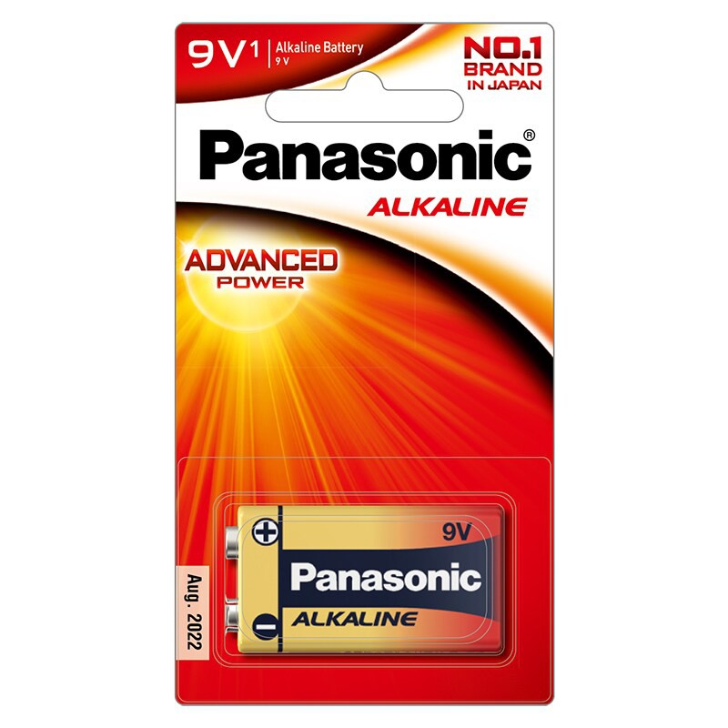 ถ่าน Panasonic Alkaline 9V แพค 1 ก้อน