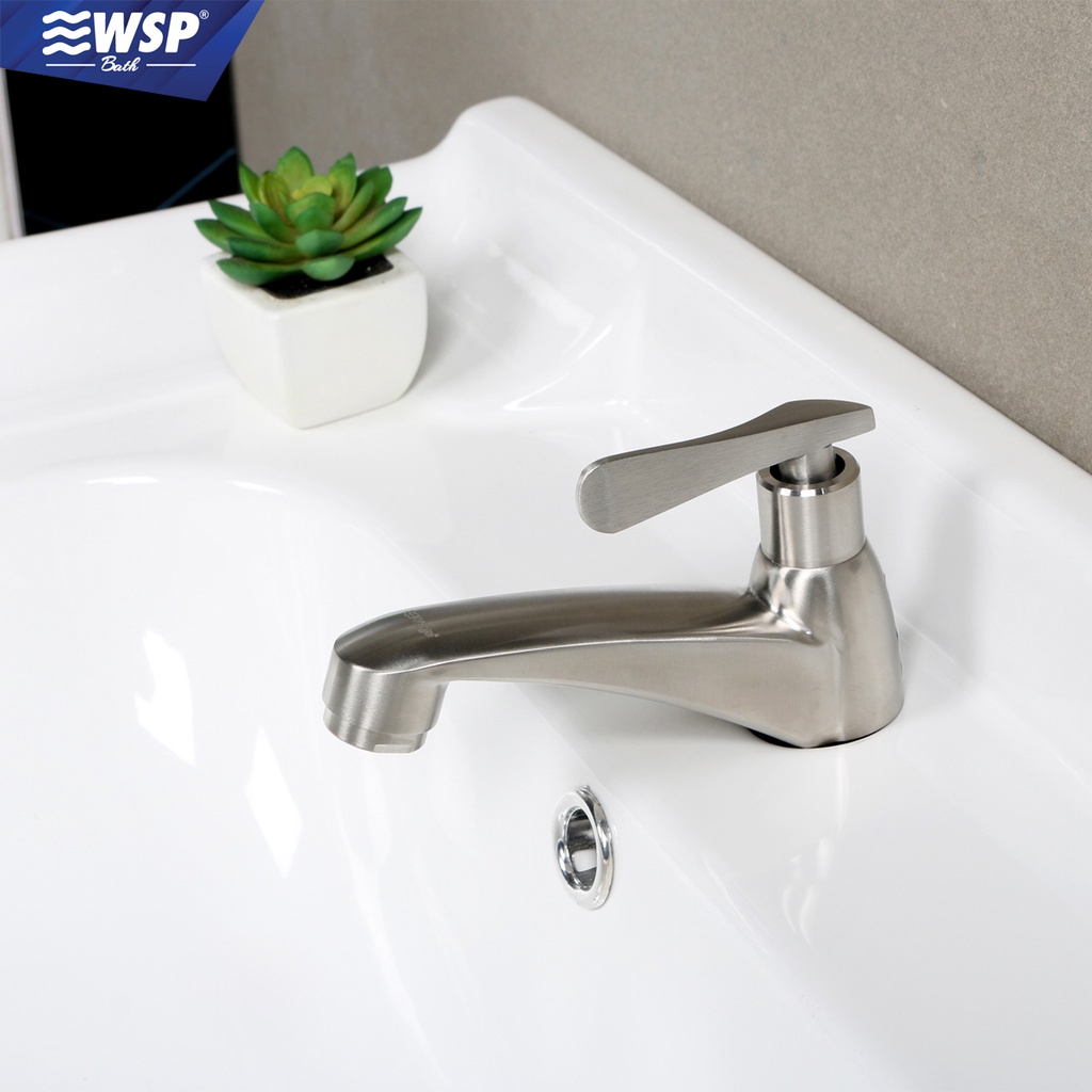 WSP ก๊อกน้ำ ก๊อกอ่างล้างหน้า ล้างจาน สเเตนเลส 304 คุณภาพสูง รุ่น FXS-806