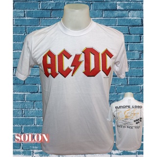 เสื้อวง AC DC วงร็อค ไม่มีตะเข็บข้าง คอฟิต ป้ายUS เสื้อวินเทจ เสื้อทัวร์ วงร็อคต่างประเทศ