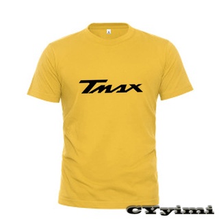 COD เสื้อยืดคอกลมแขนสั้นผ้าฝ้าย 100% พิมพ์ลายโลโก้สําหรับ Yamaha TMAX530 500 SX/DX