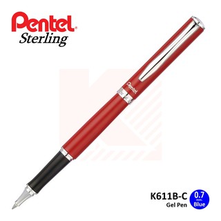 ปากกาเจล Pentel K611B-C ด้ามสีแดง