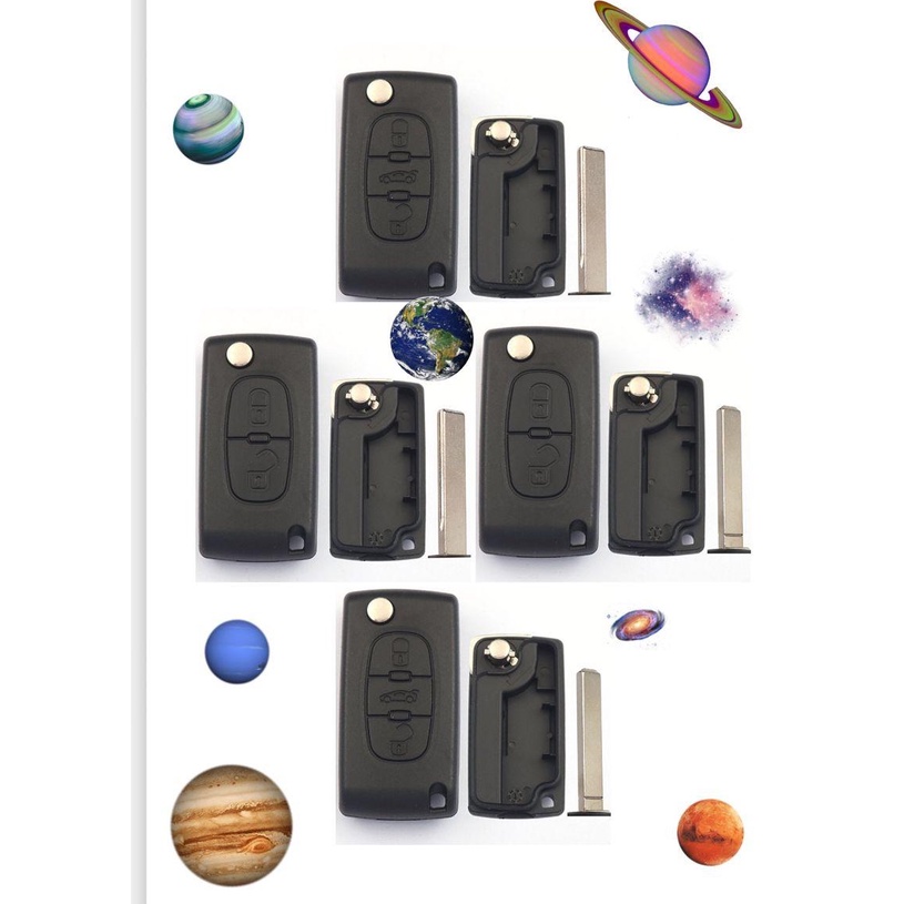 เคสรีโมตกุญแจรถยนต์ 3/2 ปุ่ม สําหรับ Peugeot 407 307 308 607(CE0523)