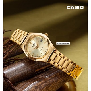 นาฬิกา Casio เรือนสีทอง รุ่น LTP-1170N-9A นาฬิกาผู้หญิงสายแสตนเลส สีทอง(สินค้าขายดี)-ของแท้ รับประกันศูนย์ CMG 1 ปีเต็ม