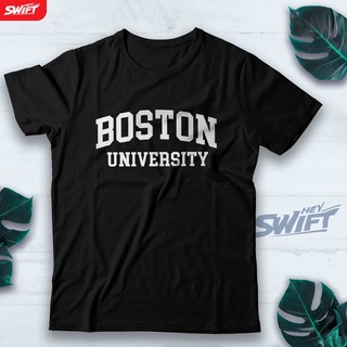 [COD]เสื้อยืด พิมพ์ลาย University BOSTON DISTROS-5XL