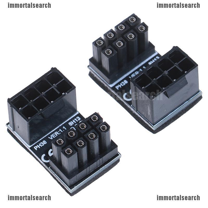 【Yimm ) Atx 8 Pin Male 180 องศา To 8 Pin Female อะแดปเตอร์พาวเวอร์การ์ด ...